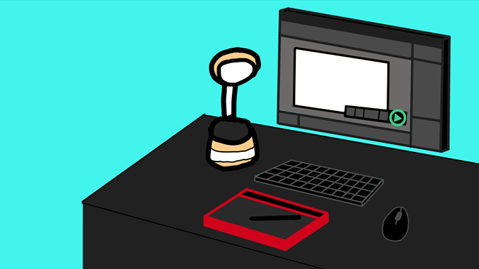 My PC setup but i drew it