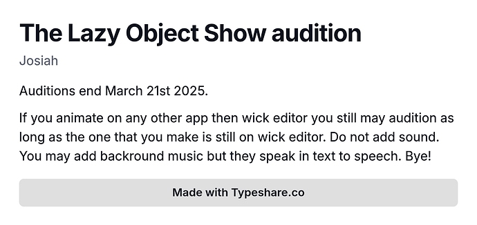 The-Lazy-Object-Show-audition-image