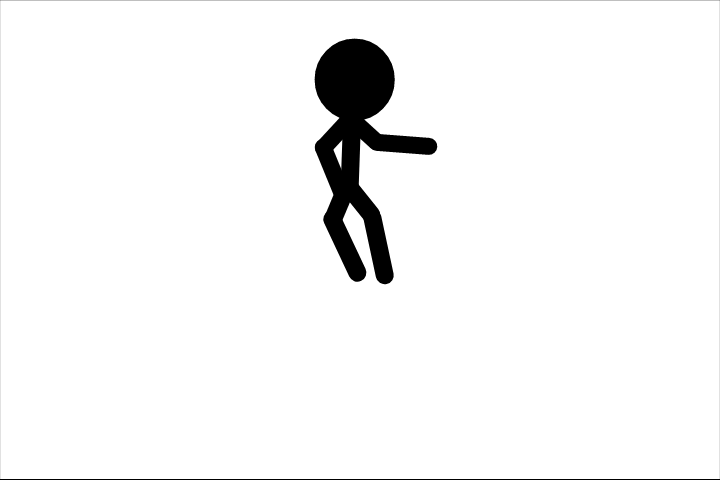 stick man walking left